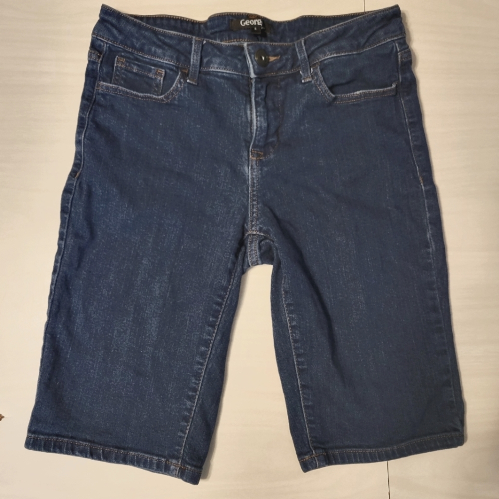 George Bermuda Jean Shorts Size 4